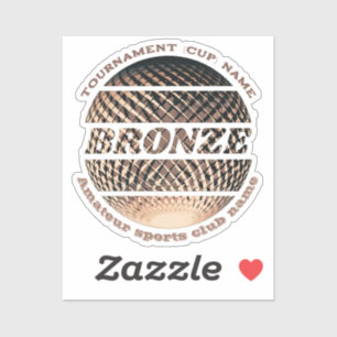 Adesivo medalha de bronze, ganhadora do 3º lugar