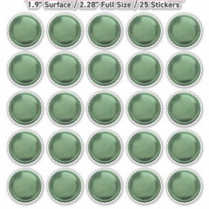 Adesivo Medalha de Estrela em Folha Verde 3D x25
