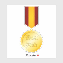 Adesivo Medalha de Melhor Pai para o Dia dos Pais
