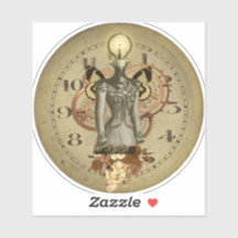 Medalhão de Colagem de Fêmeas Steampunk