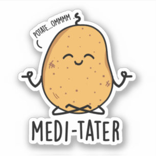 Adesivo Medi-tater Engraçado Meditando Batata