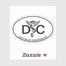 Médico de Chiropractic com Emblem Oval Sticker