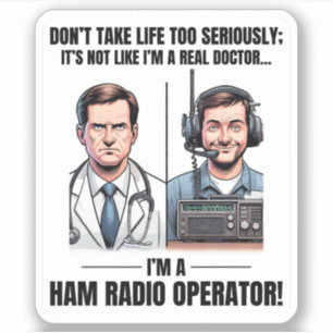 Adesivo Médico Real vs. Operador de Rádio Amateur Ham
