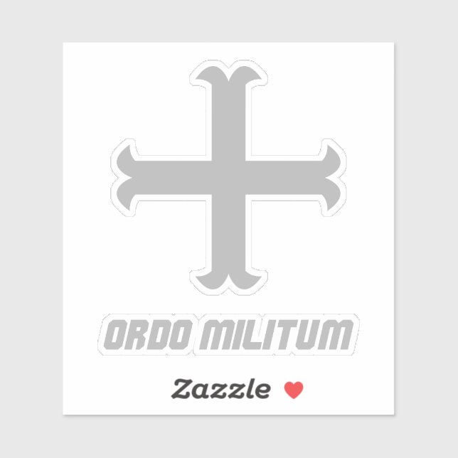 Adesivo Medieval Knight Cross Emblem (Folha)