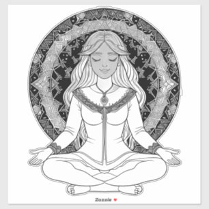 Adesivo Meditação feminina