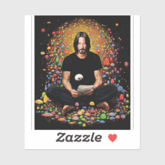 Adesivo Meditação Keanu Reeves Zen