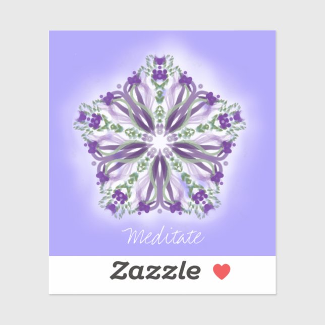 Adesivo *~* Meditação Light Star Mandala Vinyl Sticker (Folha)