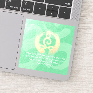 Adesivo Meditação por Instrutor Yoga Pose Healer Citação Z