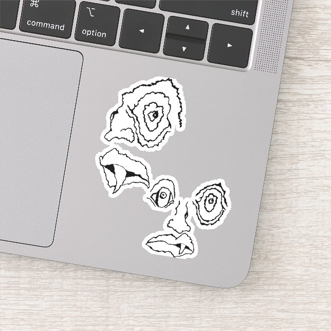 Adesivo Medusa 1MMHeads Livro de Horrores de Cabeçalho Dup (Detalhe)