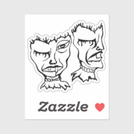 Adesivo Medusa 8MMHeads Horror Awaynowe de Cabeçalho Duplo