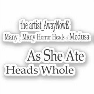 Adesivo Medusa awaynowe Horror 2MMHead Bphrases Diecut 25
