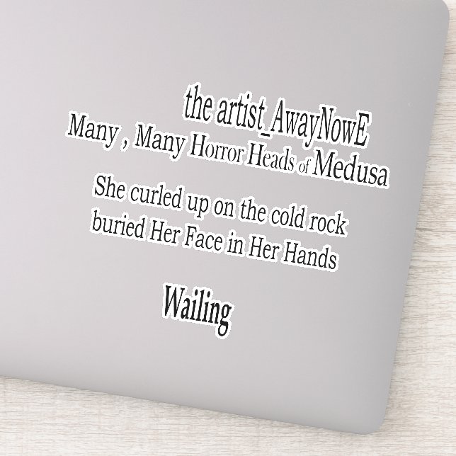 Adesivo Medusa awaynowe Horror 3MMHead Bphrases Diecut 25 (Detalhe)