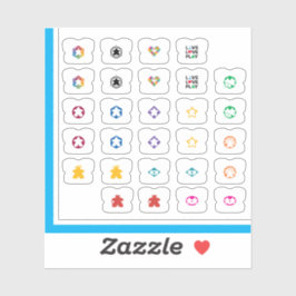 Adesivo Meeple Tee Stickers - Variety Pack