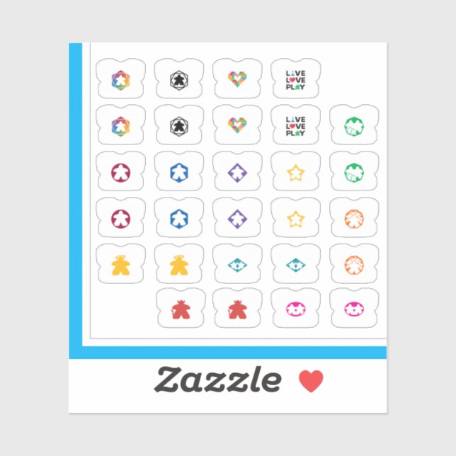 Adesivo Meeple Tee Stickers - Variety Pack (Folha)