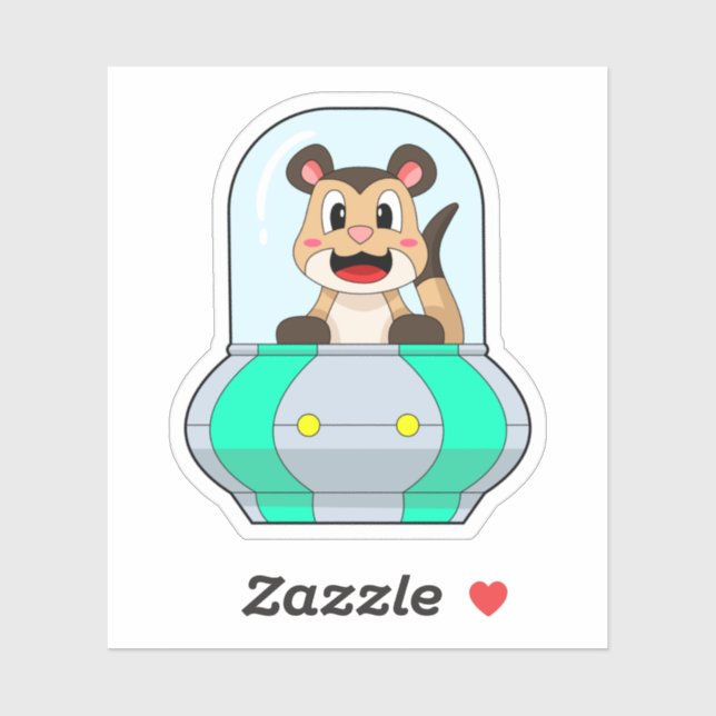 Adesivo Meerkat com Submarino (Folha)