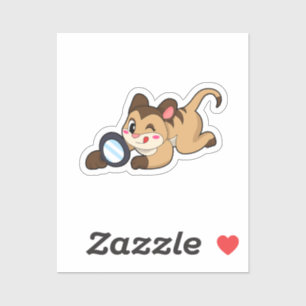 Adesivo Meerkat com vidro de aumento