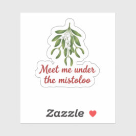 Adesivo Meet Me Under the Mistletoe Christmas Kiss