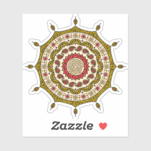 Adesivo Mehndi Fantasy Dourado Vinheta