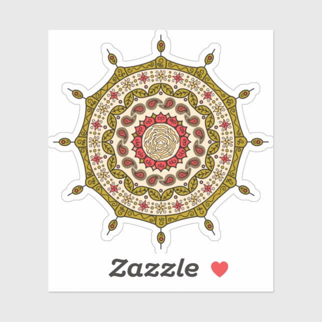 Adesivo Mehndi Fantasy Dourado Vinheta (Folha)