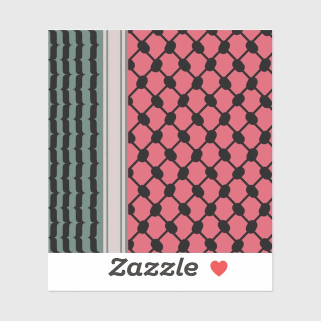 Adesivo Melancia palestiniana Hatta Keffiyeh Kufiya Folk (Folha)