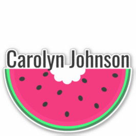 Adesivo Melancia vermelha suculenta com picada - personali