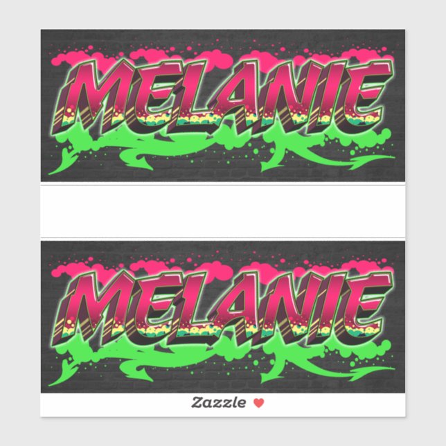 Adesivo Melanie Vorname Name Graffiti Aufkleber Sticker (Folha)