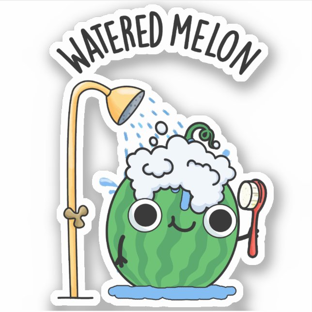 Adesivo Melão Águas, Funny Melmelon Pun (Frente)