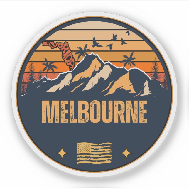 Adesivo Melbourne, Florida (Frente)