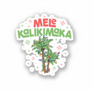 Adesivo Mele Kalikimaka Havaiana Palm-Light
