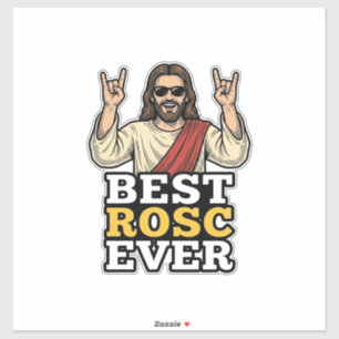 Adesivo Melhor Camiseta Religiosa de Mão de Rock Vintage d