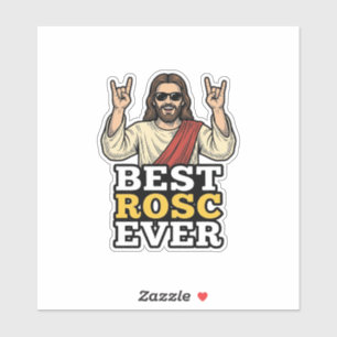 Adesivo Melhor Camiseta Religiosa de Mão de Rock Vintage R
