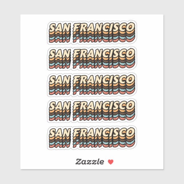 Adesivo Melhor cidade para visitar São Francisco - Nome da (Folha)