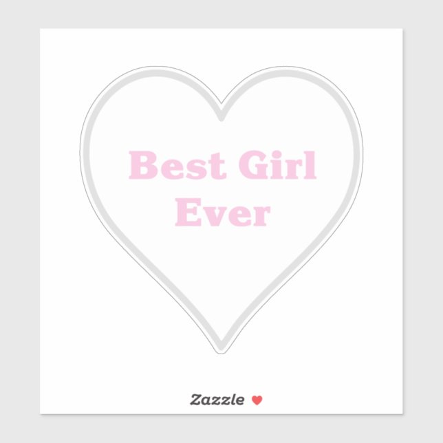 Adesivo Melhor garota de sempre (Folha)