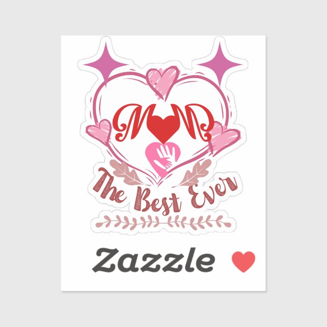 Adesivo Melhor mãe de sempre (Folha)