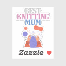 Adesivo Melhor mãe de tricô 01