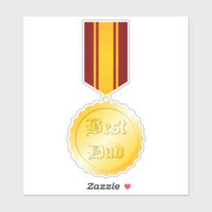 Adesivo Melhor Medalha de Pai Brooch Dia do Pai