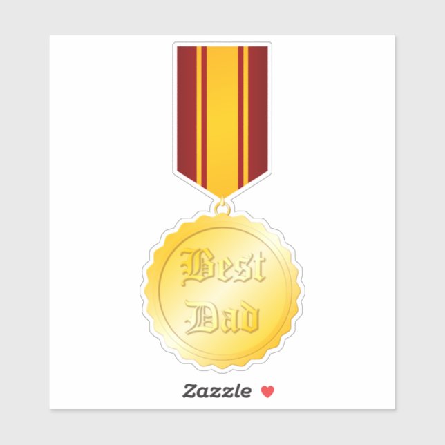 Adesivo Melhor Medalha de Pai Brooch Dia do Pai (Folha)