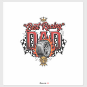 Adesivo Melhor Pai de Corrida Pneu Vintage Dia dos Pais