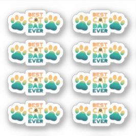 Adesivo Melhor Pai De Gato Do Dia de os pais De Fotografia
