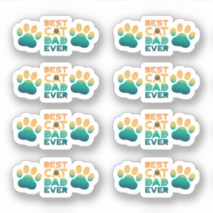 Adesivo Melhor Pai De Gato Do Dia de os pais De Fotografia