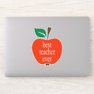 Adesivo Melhor Professora Em Lowercase De Maçã Verde Ver
