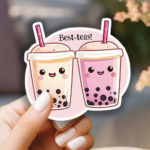 Adesivo Melhor Teas Boba Tea Kawaii