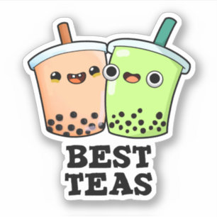 Adesivo Melhor Teas Engraçado Besties Boba Tea Pun