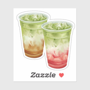 Adesivo Melhores Amigas Café Gelado e Matcha de Mo