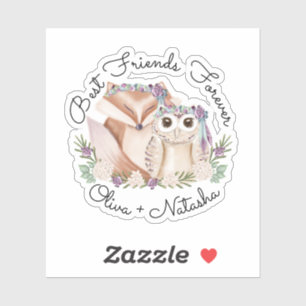 Adesivo Melhores Amigos para a Floresta de Cores Aquáticas