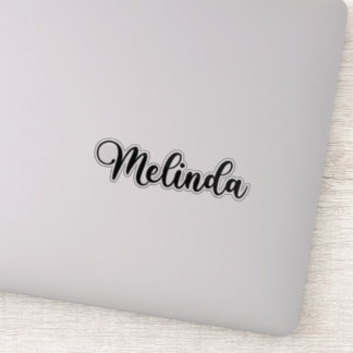 Adesivo Melinda Name - Caligrafia manuscrita
