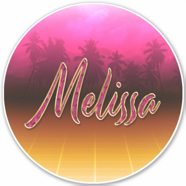 Adesivo Melissa Vorname Name golden pink Aufkleber Sticker (Frente)