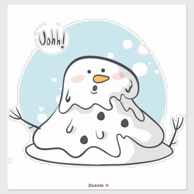 Adesivo Melting Snowman Sticker (Folha)