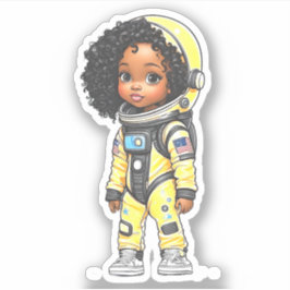Adesivo Membro da Equipe de Astronautas - Amarelo
