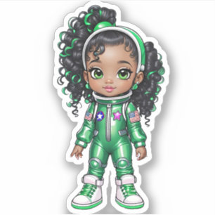 Adesivo Membro da Equipe de Astronautas - Verde